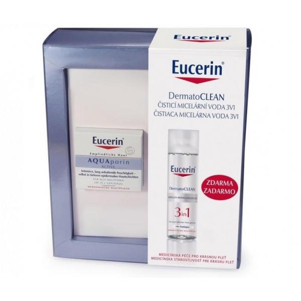 Eucerin Aquaporin Active krém s UV ochranou 50ml + micelárna voda 200ml