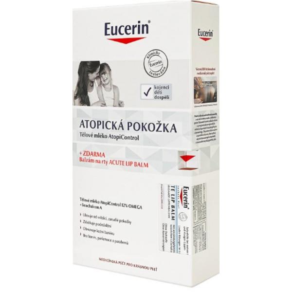 Eucerin Atopicontrol telové mlieko 400ml + Acute Lip balzam na pery 10ml