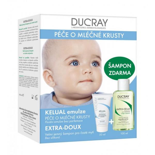 Ducray Kelual emulzia + Extra-Doux šampón