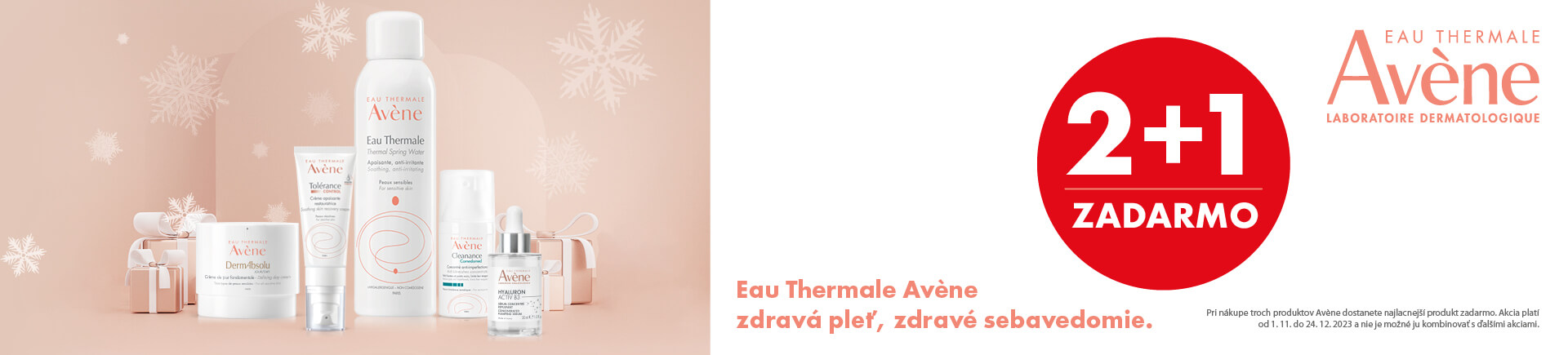 Avene 2+1 zadarmo