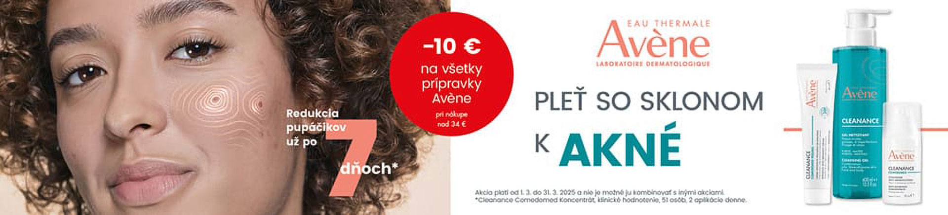 Zľava 10 € na značku Avene pri nákupe nad 34 €