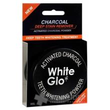 WHITE GLO CHARCOAL Bieliaci zubný púder