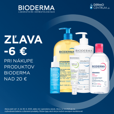Zľava 6 € na produkty BIODERMA pri nákupe nad 20 € (okrem Photoderm)