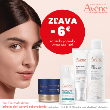 Zľava 6€ na všetky prípravky Avene nad 16€