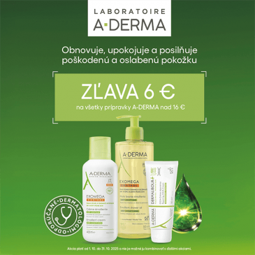 A-Derma - Zľava 6€ pri nákupe nad 16€