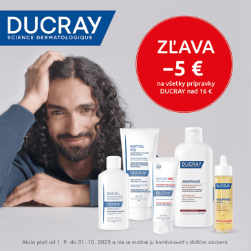Zľava 6€ na všetky prípravky Ducray nad 16€