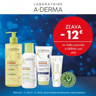 Zľava 12 € na všetky prípravky A-DERMA  nad 40 €