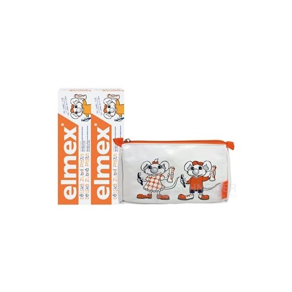 ELMEX DETSKÁ ZUBNÁ PASTA DUOPACK+KEFKA+PERAČNÍK