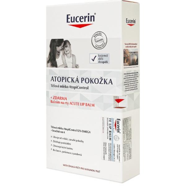 Eucerin Atopicontrol telové mlieko 250ml + Acute Lip balzam na pery 10ml