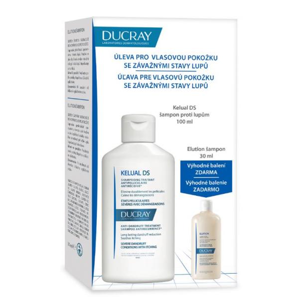 Ducray Kelual DS liečebný šampón proti lupinám 100ml + Elution šampón 30ml