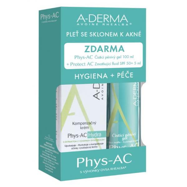 A-Derma Phys-AC Hydra 40ml + čistiaci gél 100ml
