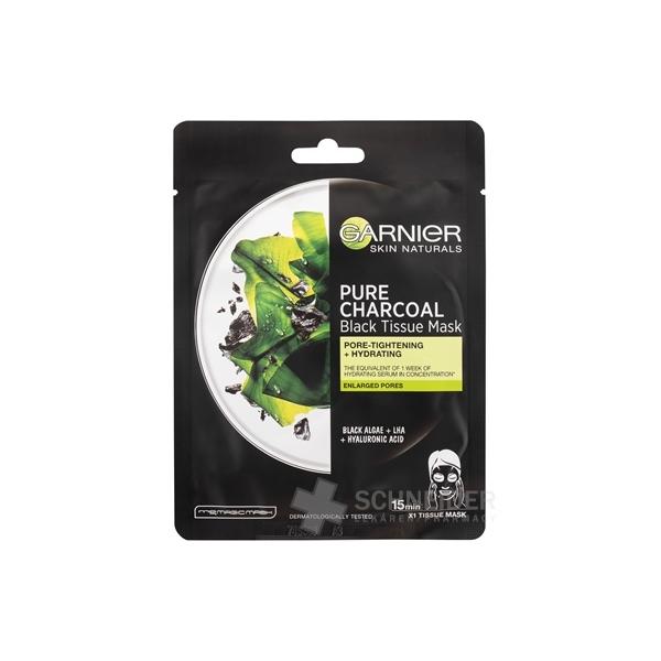 GARNIER Skin Black Mask PURE CHARCOAL Čierne riasy