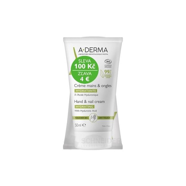 A-DERMA KRÉM na ruky a nechty HYDRATAČNÝ (DUO)
