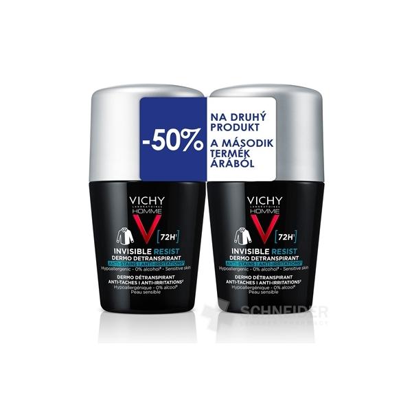 VICHY HOMME INVISIBLE RESIST DETRANSPIRANT 72H DUO