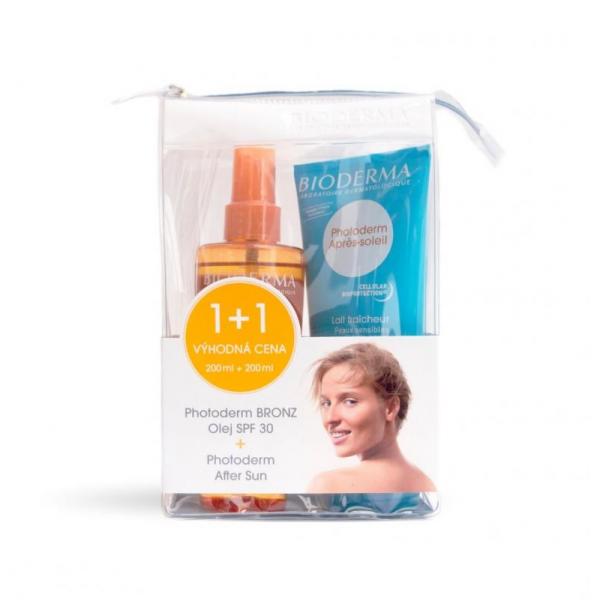 Bioderma Photoderm BRONZ suchý olej SPF 30 200ml + After Sun mlieko po opaľovaní 200ml