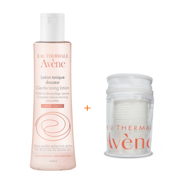 Avene Jemné pleťové tonikum pre suchú a veľmi suchú pleť 200ml + odličovacie tampóny