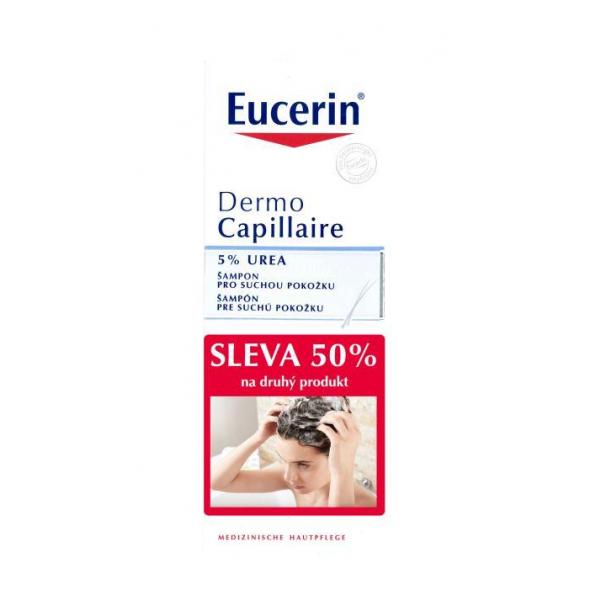 Eucerin Dermocapillaire šampón na vlasy 5% urea pre suchú pokožku 2x250ml