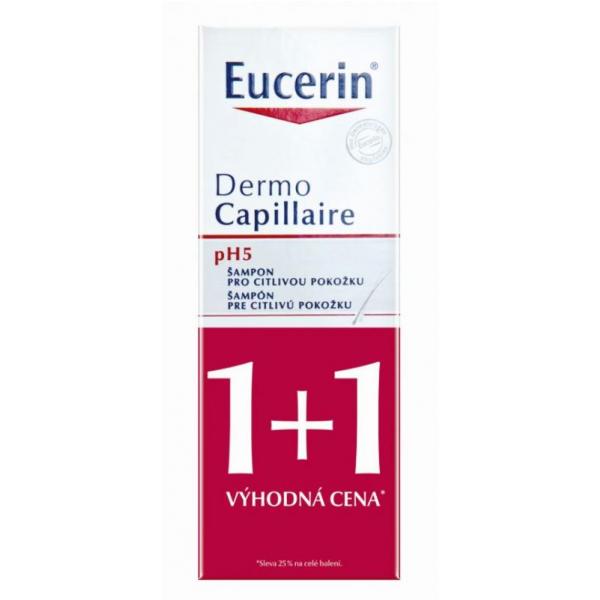 Eucerin Dermocapillaire pH5 šampón na vlasy pre citlivú pokožku 2x250ml