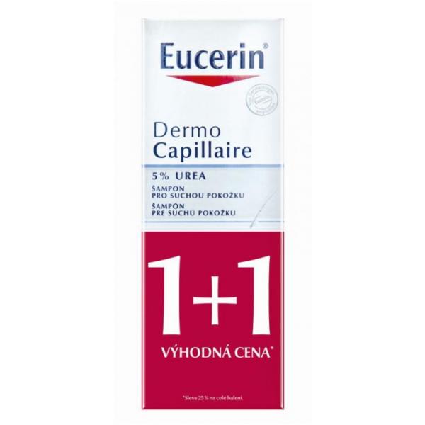 Eucerin Dermocapillaire šampón na vlasy 5% urea pre suchú pokožku 2x250ml