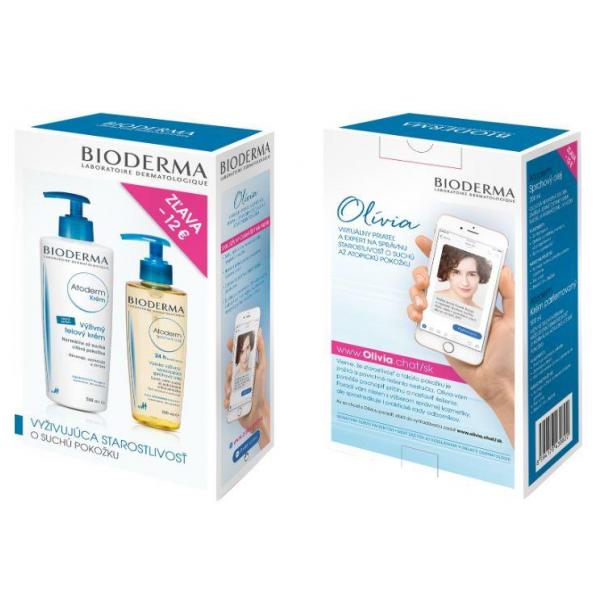 Bioderma Atoderm Krém 500ml + Atoderm Sprchový olej 200ml