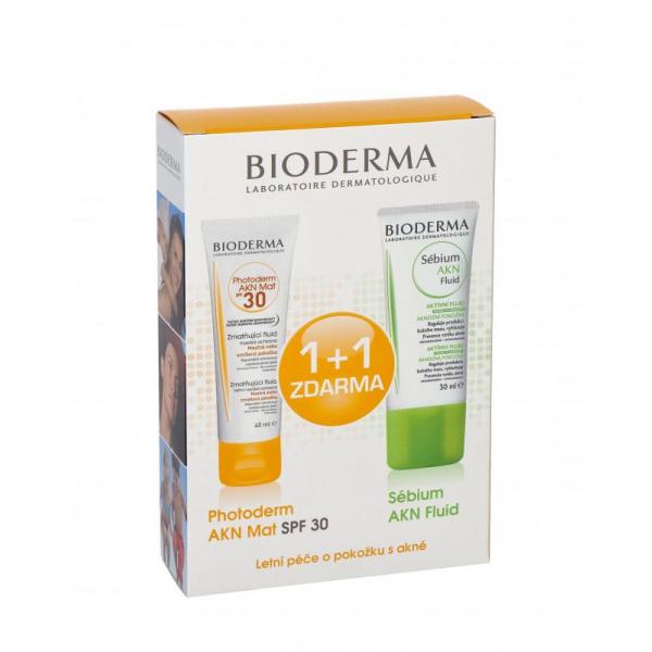 Bioderma Photoderm Akn Mat SPF30 zmatňujúci fluid + Sébium AKN Fluid proti akné